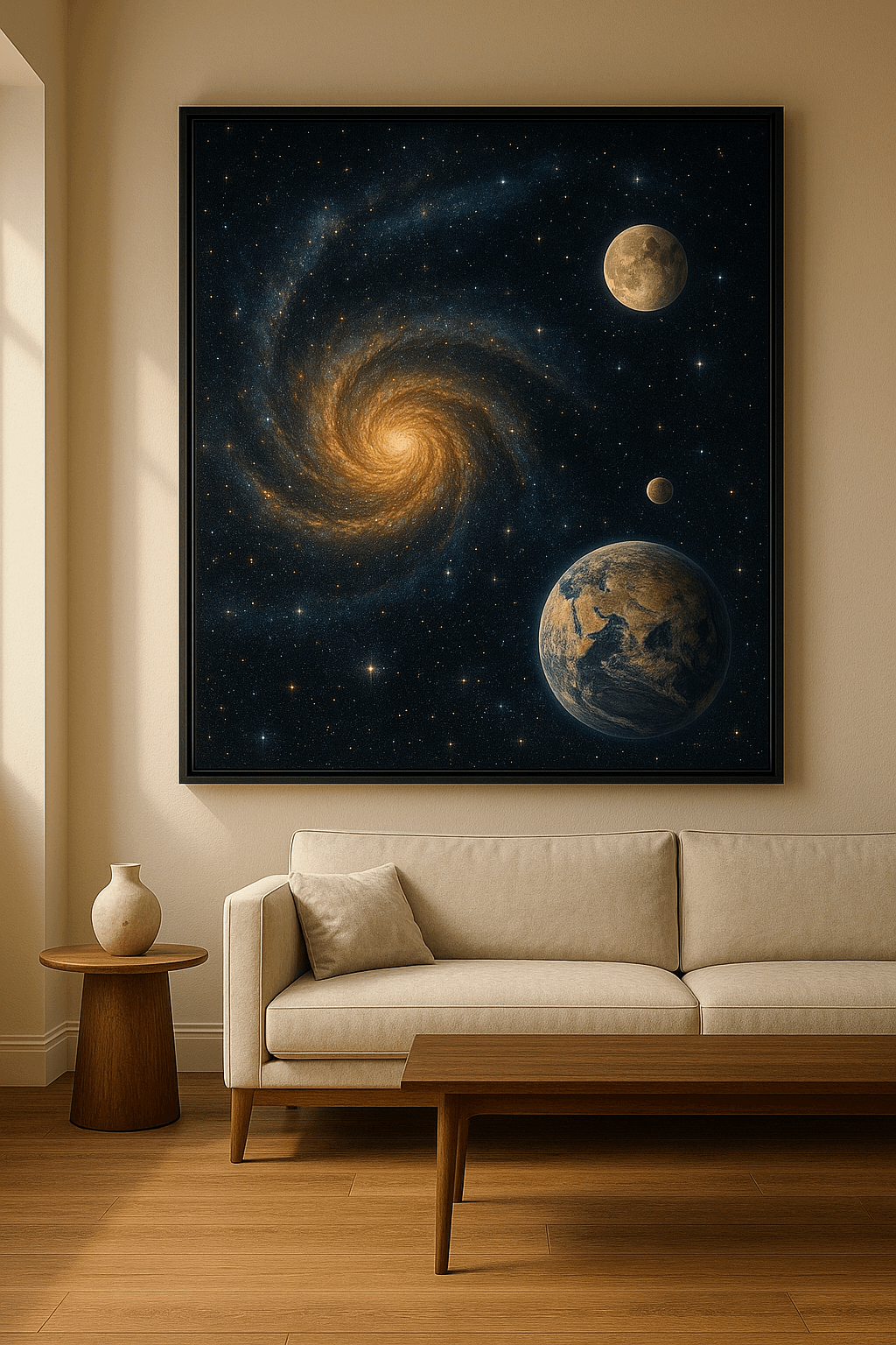 Galaxy Spiral Canvas Art Print – Cosmic Space Décor - Art Coast | Custom Artwork, Premium Printing & Creative Design Studio